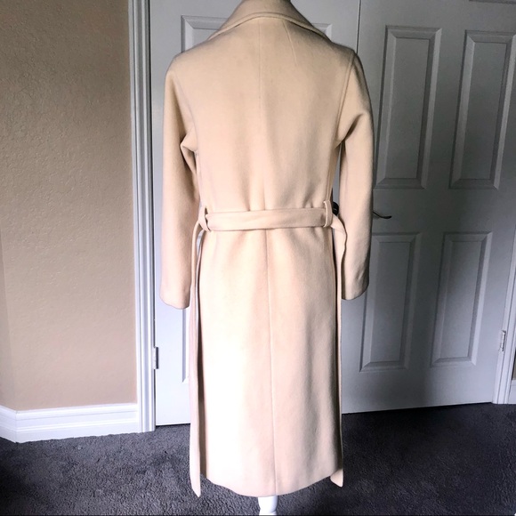 VINTAGE 100% CASHMERE COAT CREAM/TAN - Picture 6 of 16